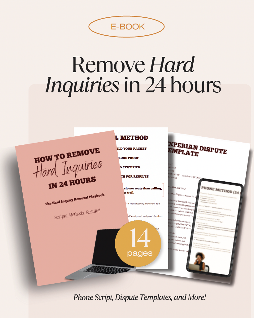 How to Remove Hard Inquiries eBook